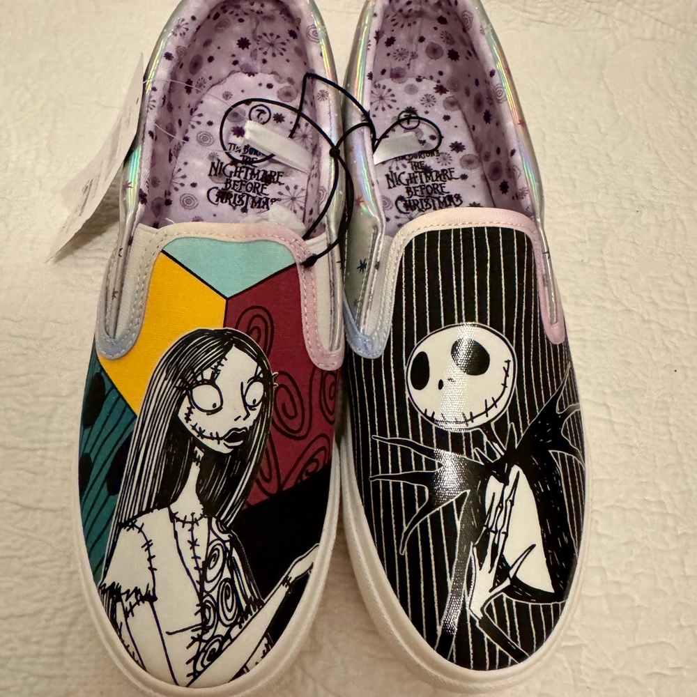 Disney Nightmare Before Christmas Slip-On Sneakers Size 7